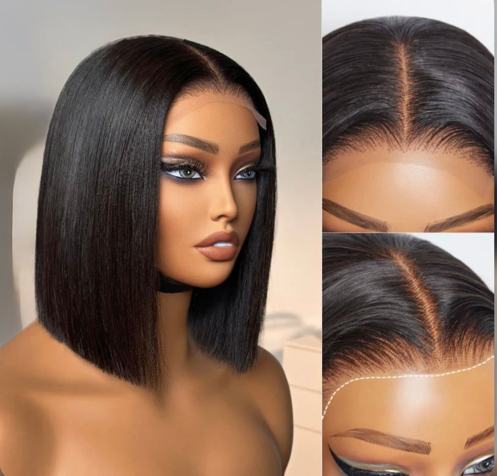 PREMAX WIG LACE BLUNT CUT BOB WIG BONE STRAIGHT
